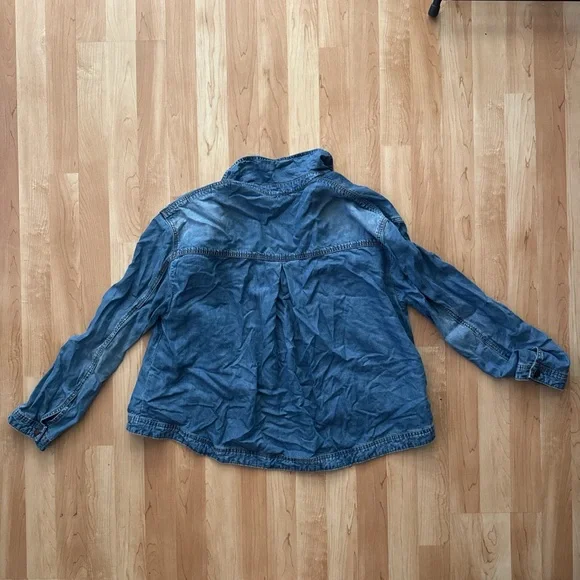 Free People Blue Denim Jacket - Picture 2 of 3